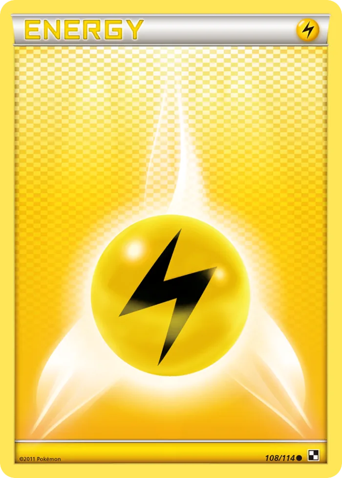 Lightning Energy #108 Black & White Pokemon card