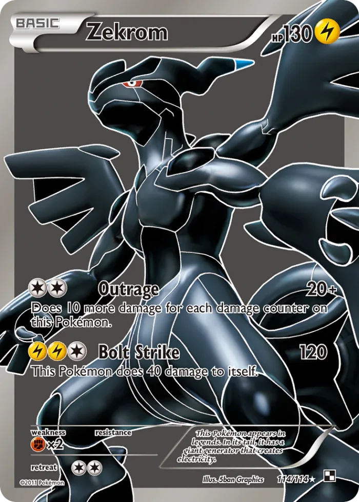 Zekrom #114 Black & White Pokemon card