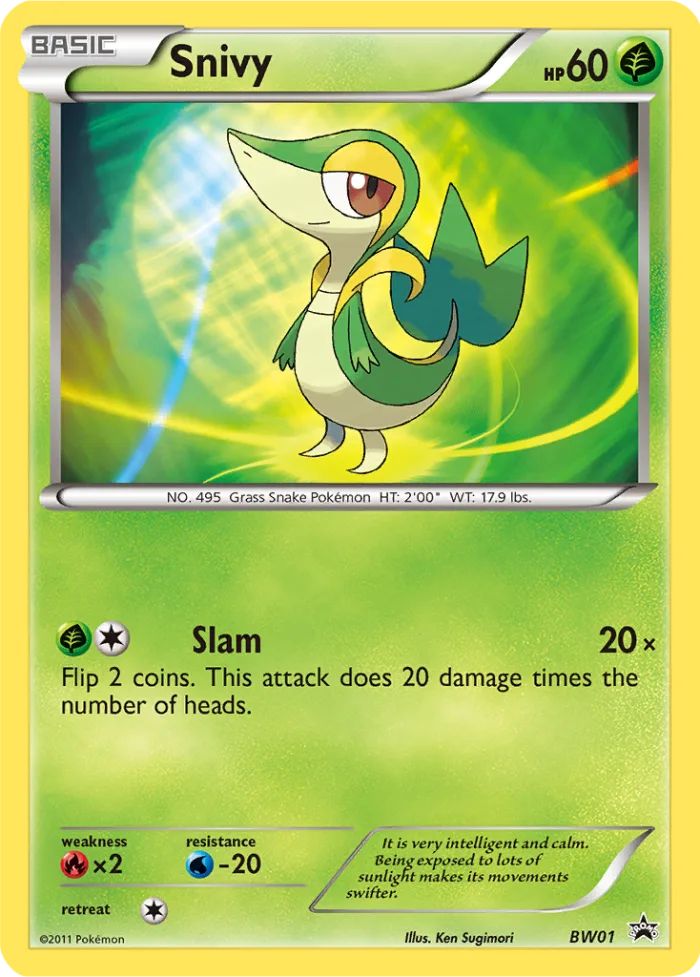 Snivy BW Black Star Promos card