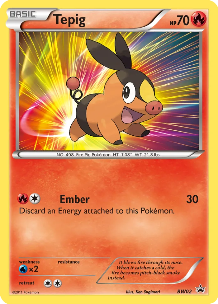 Tepig #BW02 BW Black Star Promos Pokemon card