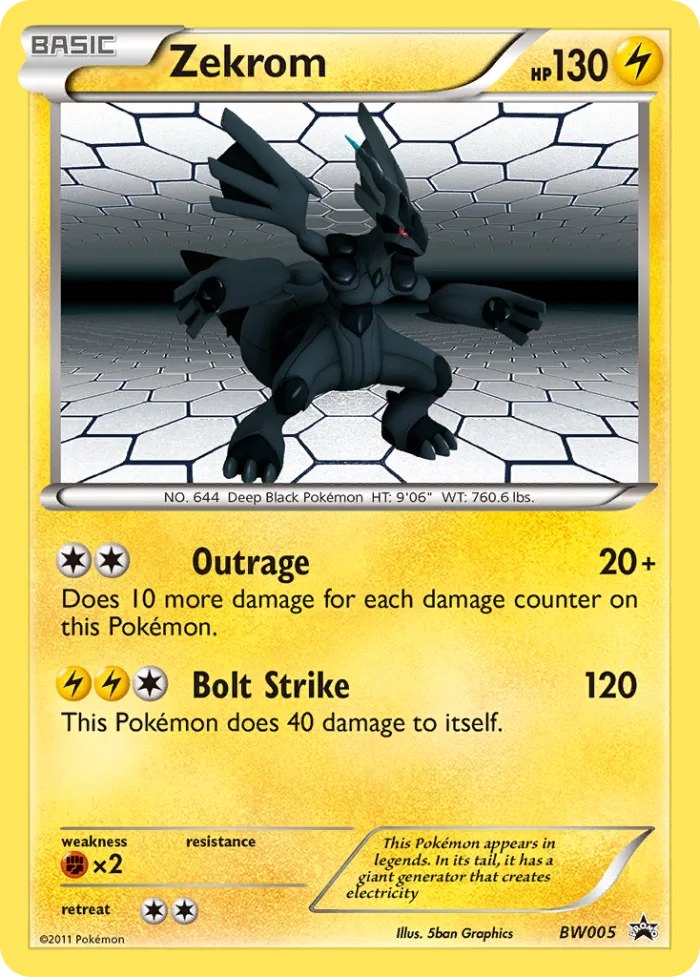 Zekrom #BW005 BW Black Star Promos Pokemon card
