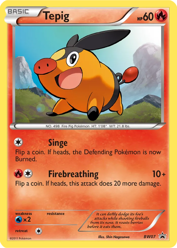 Tepig #BW07 BW Black Star Promos Pokemon card