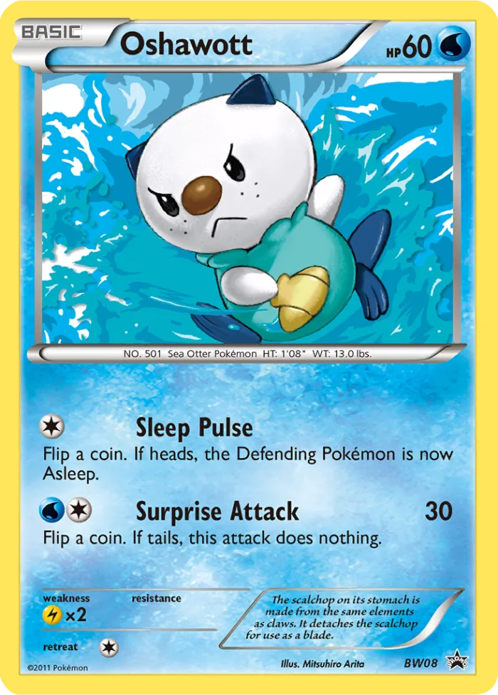 Oshawott #BW08 BW Black Star Promos Pokemon card