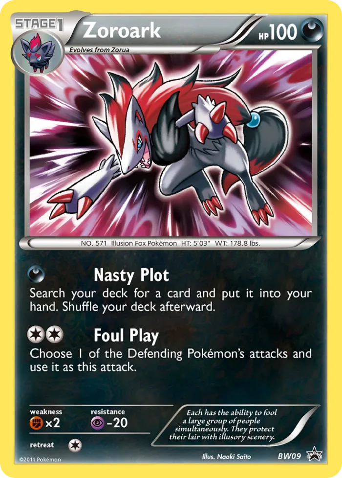 Zoroark #BW09 BW Black Star Promos Pokemon card