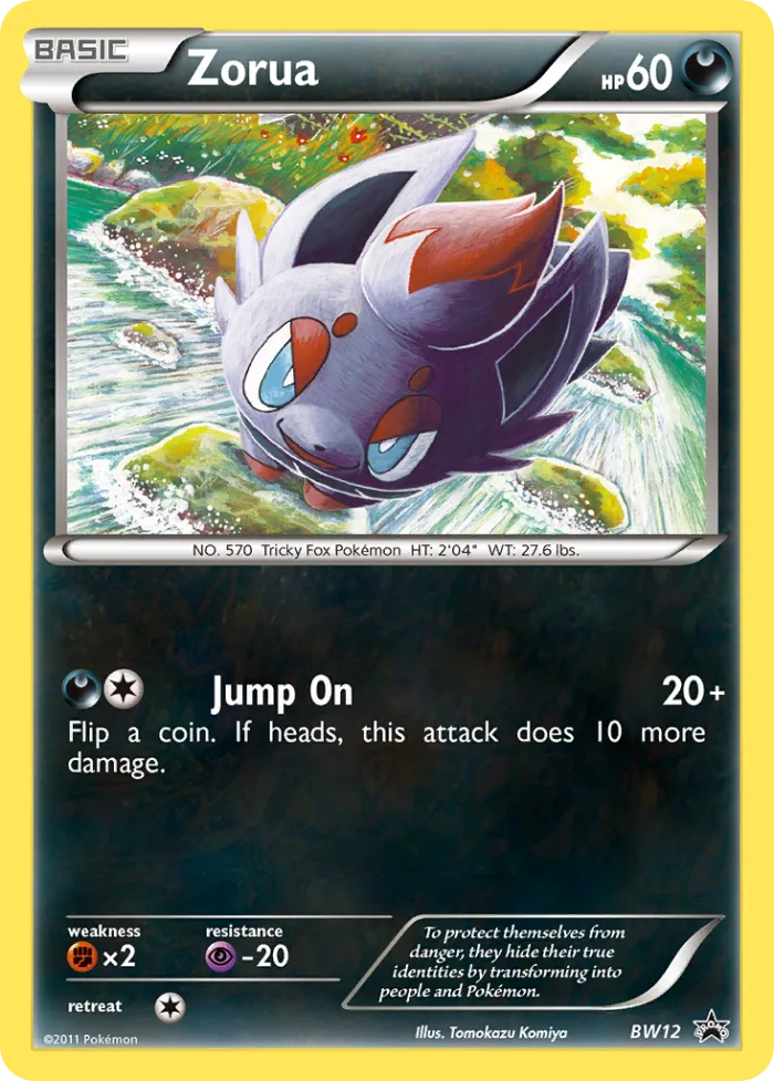 Zorua #BW12 BW Black Star Promos Pokemon card