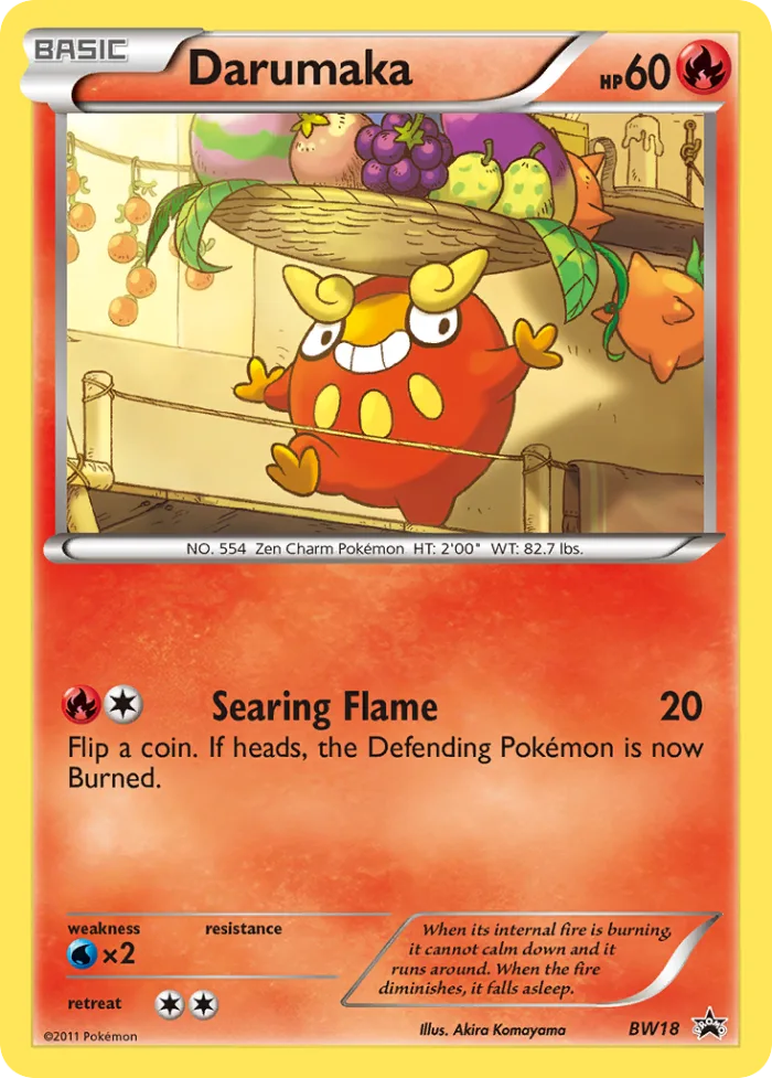 Darumaka #BW18 BW Black Star Promos Pokemon card