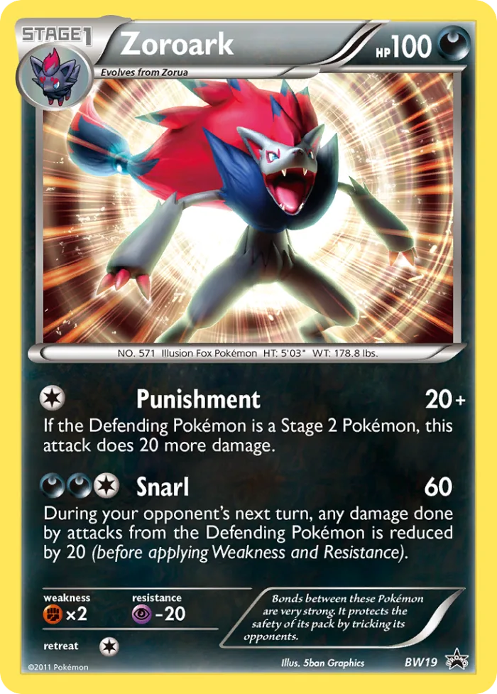 Zoroark #BW19 BW Black Star Promos Pokemon card