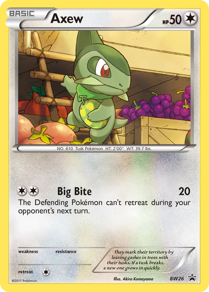 Axew #BW26 BW Black Star Promos Pokemon card