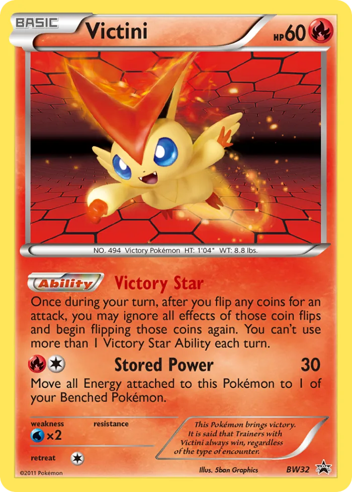 Victini #BW32 BW Black Star Promos Pokemon card