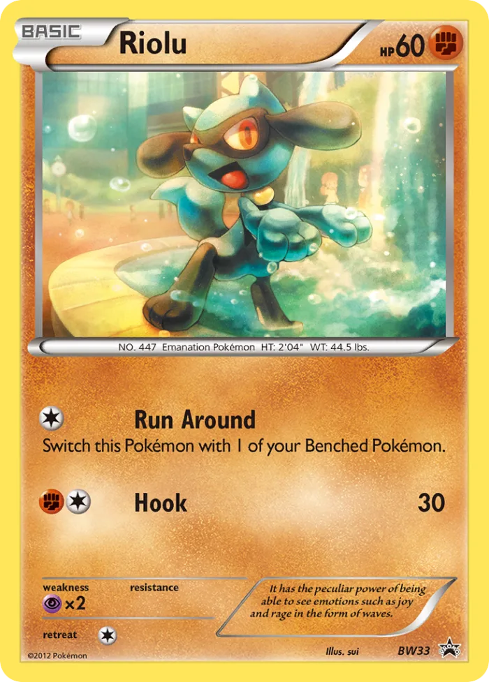 Riolu #BW33 BW Black Star Promos Pokemon card