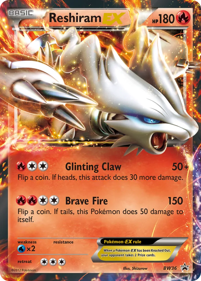 Reshiram-EX #BW36 BW Black Star Promos Pokemon card