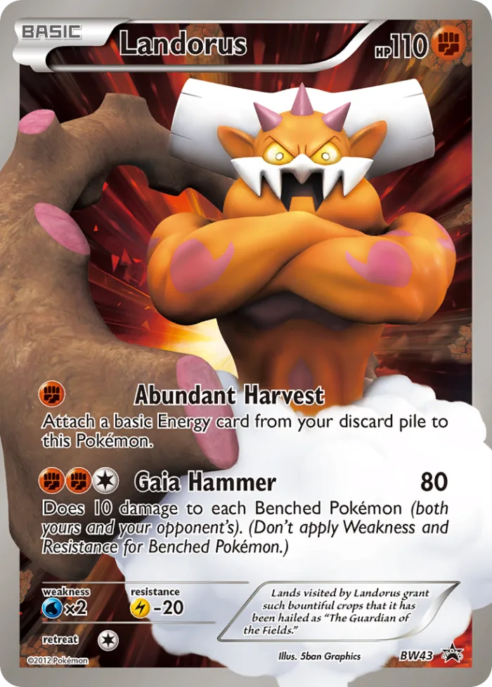 Landorus #BW43 BW Black Star Promos Pokemon card