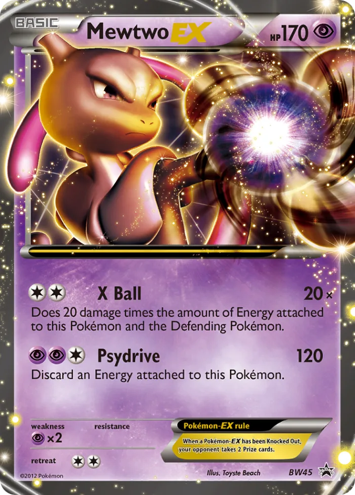 Mewtwo-EX #BW45 BW Black Star Promos Pokemon card