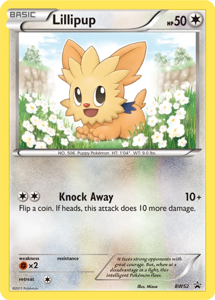 Lillipup #BW52 BW Black Star Promos Pokemon card