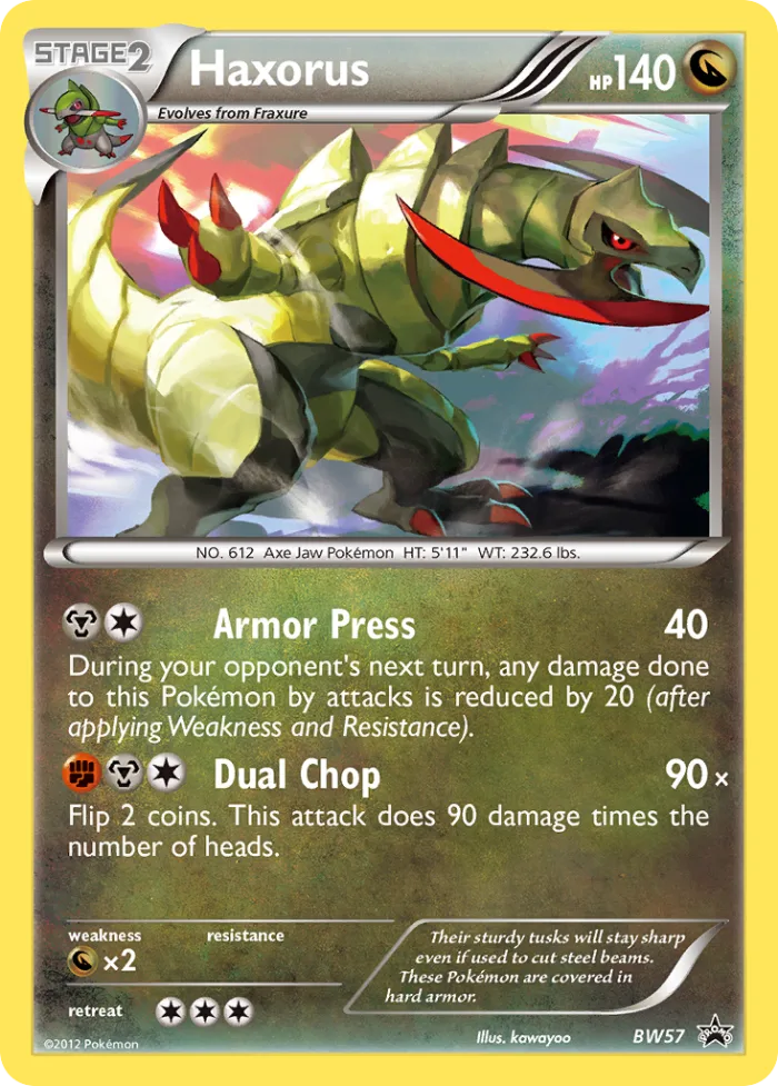 Haxorus #BW57 BW Black Star Promos Pokemon card