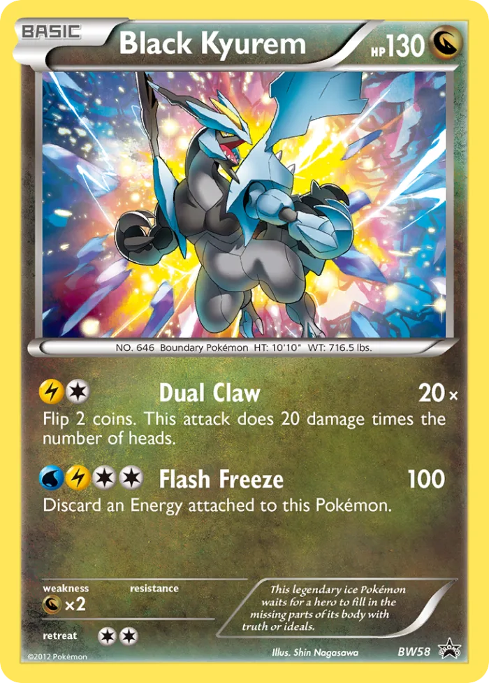Black Kyurem #BW58 BW Black Star Promos Pokemon card