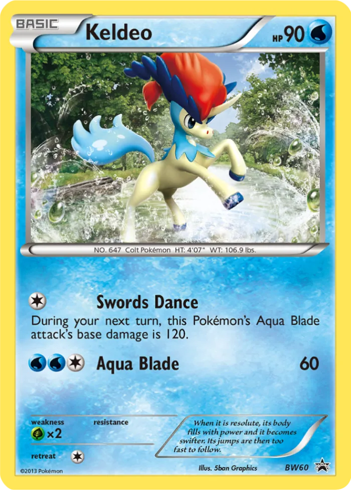 Keldeo #BW60 BW Black Star Promos Pokemon card