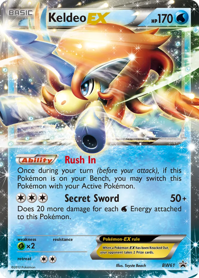 Keldeo-EX #BW61 BW Black Star Promos Pokemon card