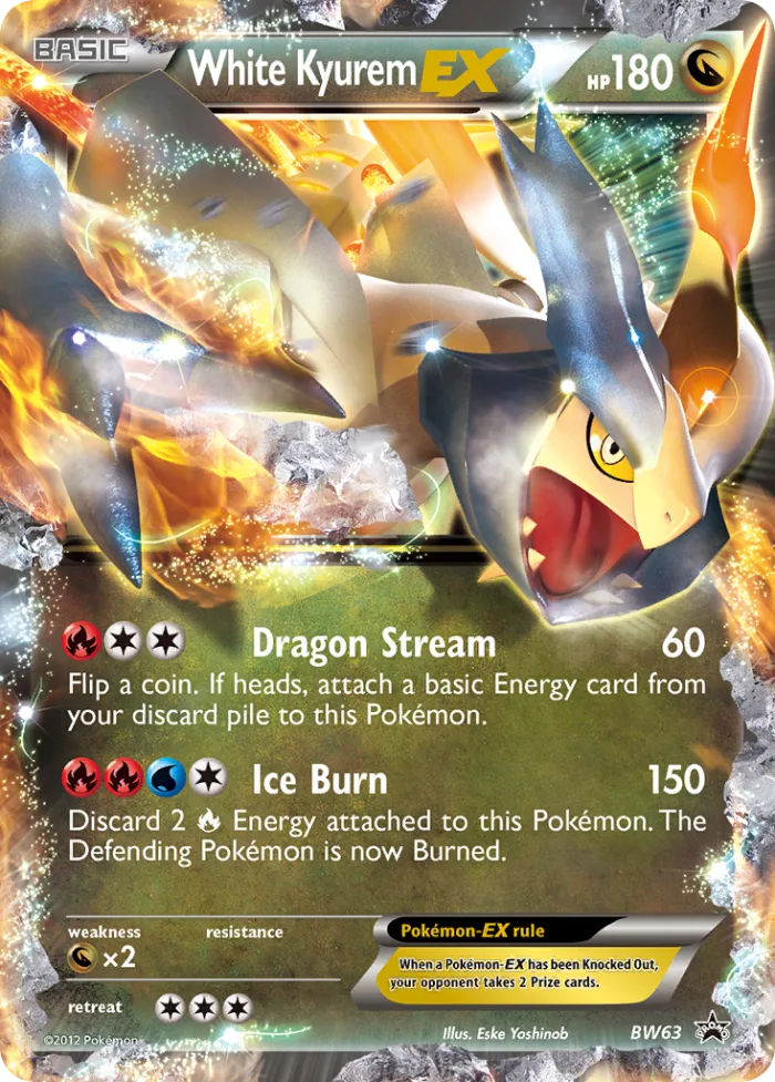 White Kyurem-EX #BW63 BW Black Star Promos Pokemon card