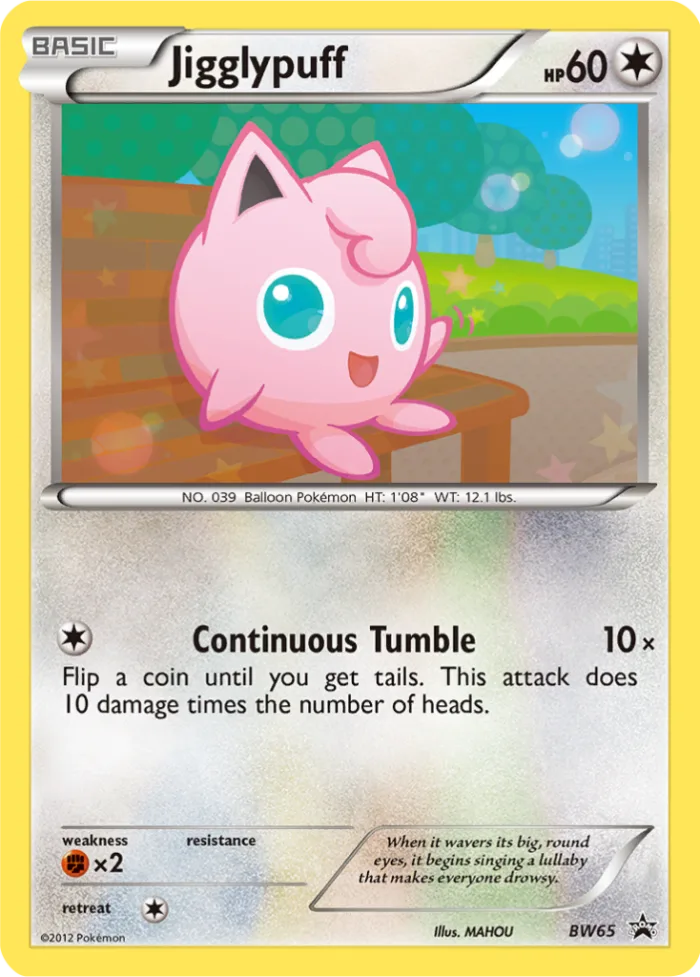 Jigglypuff #BW65 BW Black Star Promos Pokemon card