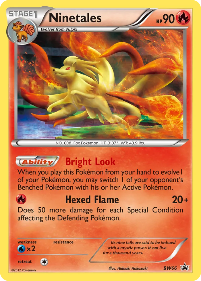 Ninetales #BW66 BW Black Star Promos Pokemon card