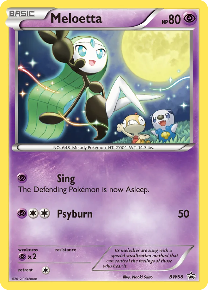 Meloetta #BW68 BW Black Star Promos Pokemon card