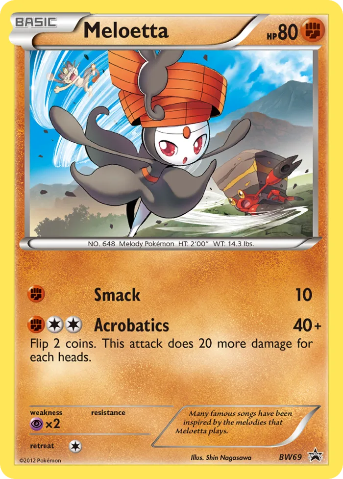 Meloetta #BW69 BW Black Star Promos Pokemon card