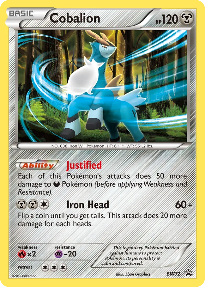 Cobalion #BW72 BW Black Star Promos Pokemon card