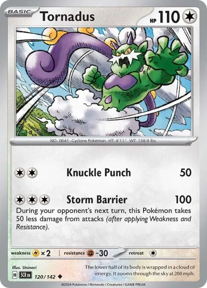 Tornadus #120 Stellar Crown Pokemon card