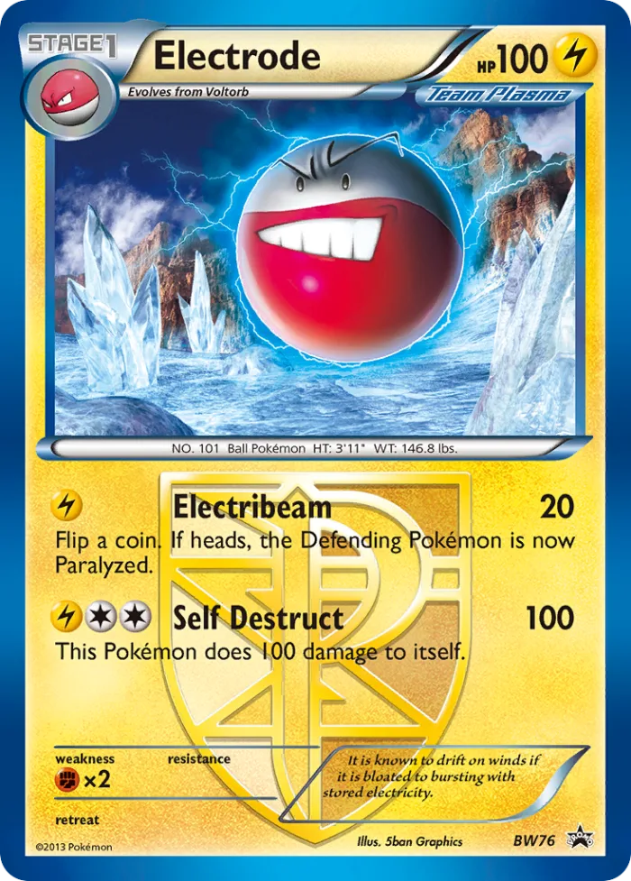 Electrode #BW76 BW Black Star Promos Pokemon card