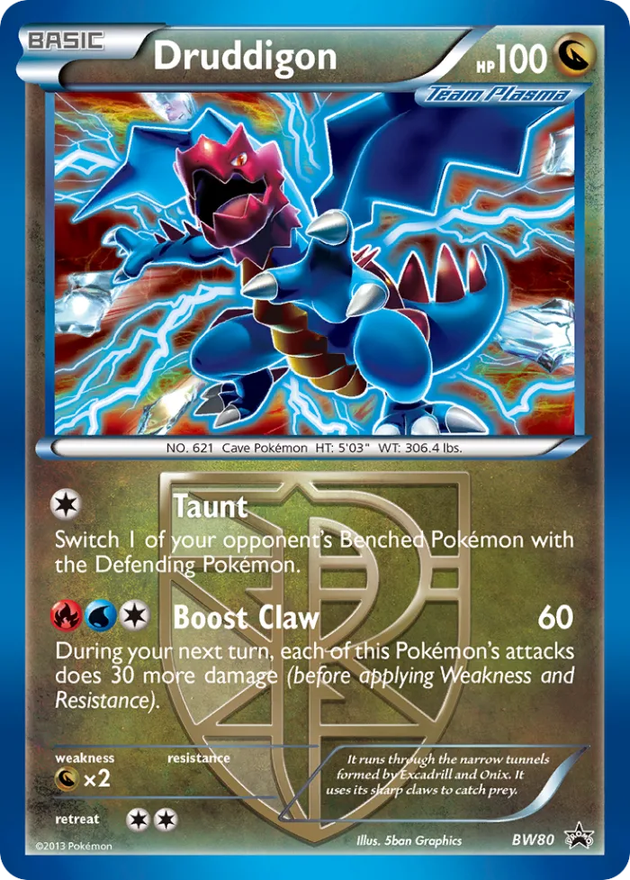 Druddigon #BW80 BW Black Star Promos Pokemon card
