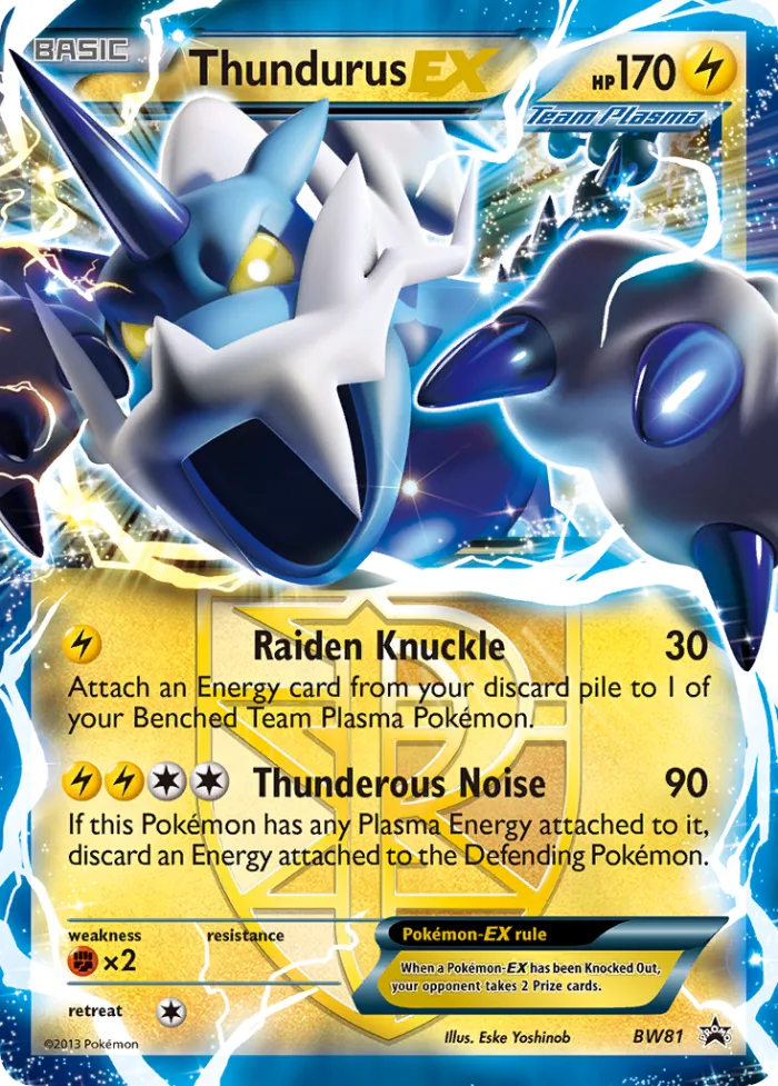 Thundurus-EX #BW81 BW Black Star Promos Pokemon card