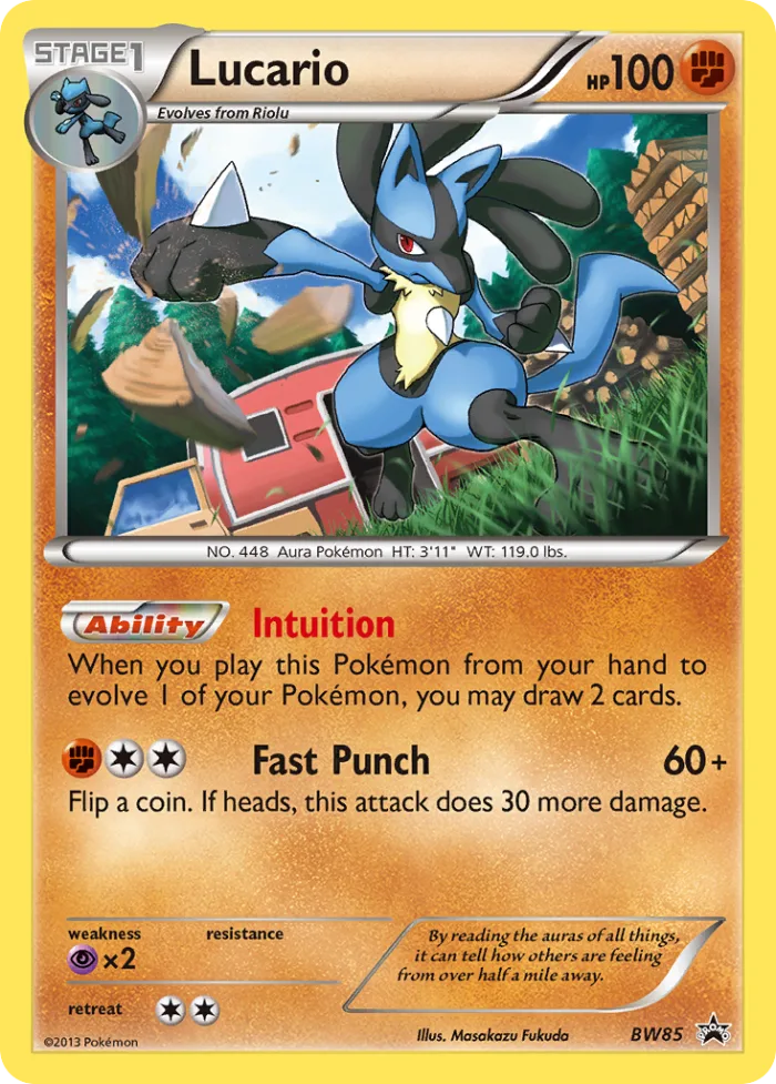 Lucario #BW85 BW Black Star Promos Pokemon card