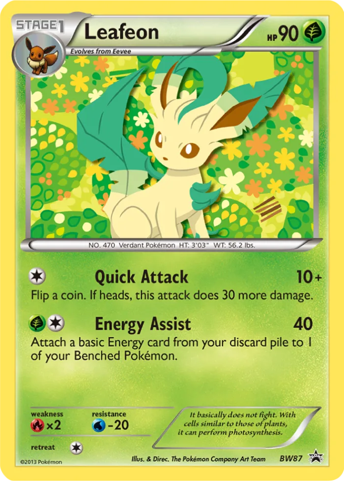 Leafeon #BW87 BW Black Star Promos Pokemon card