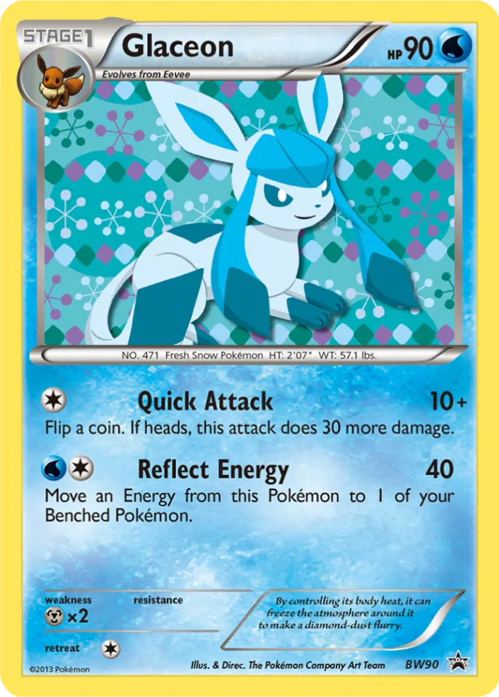 Glaceon #BW90 BW Black Star Promos Pokemon card
