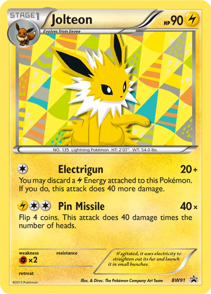 Jolteon #BW91 BW Black Star Promos Pokemon card