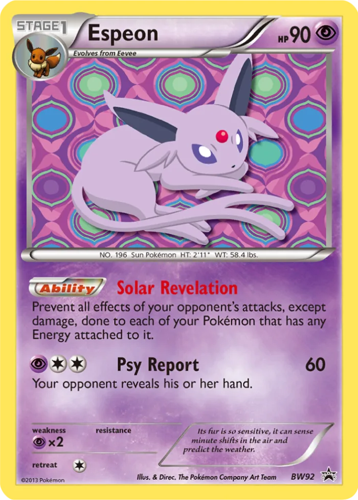 Espeon #BW92 BW Black Star Promos Pokemon card