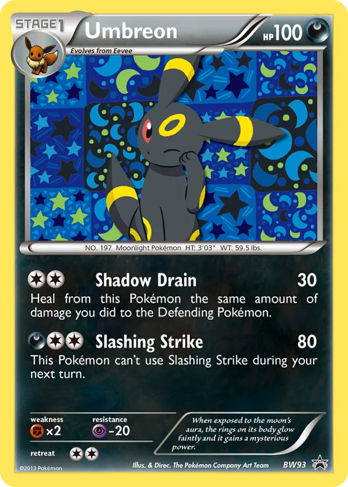 Umbreon #BW93 BW Black Star Promos Pokemon card