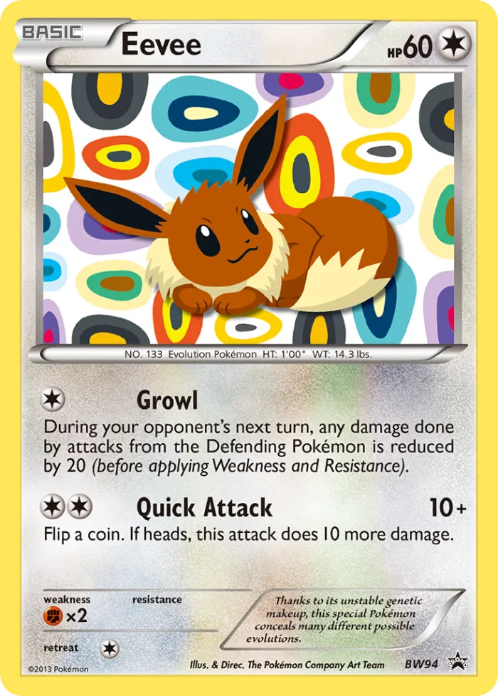 Eevee #BW94 BW Black Star Promos Pokemon card