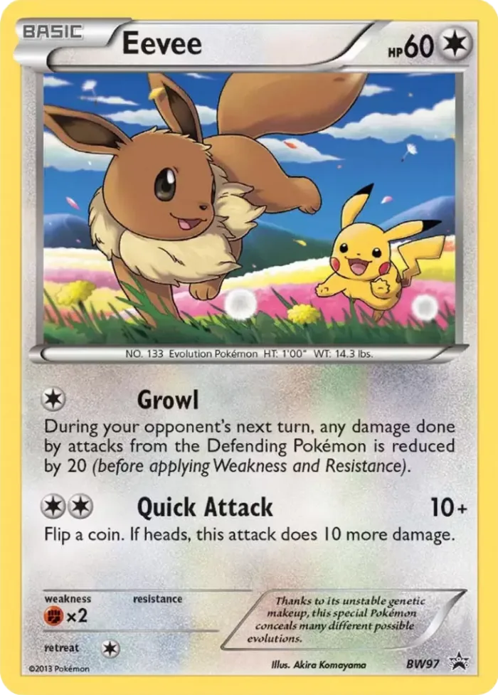 Eevee #BW97 BW Black Star Promos Pokemon card