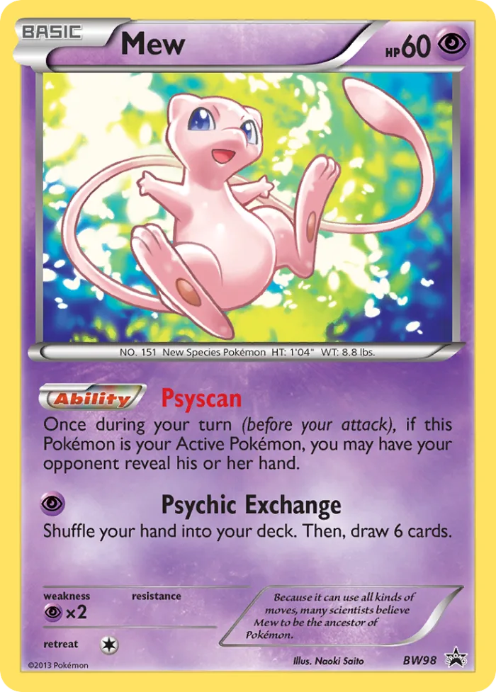 Mew #BW98 BW Black Star Promos Pokemon card