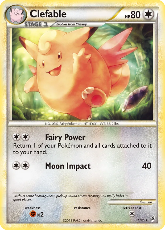 Clefable #1 Call of Legends Pokemon card