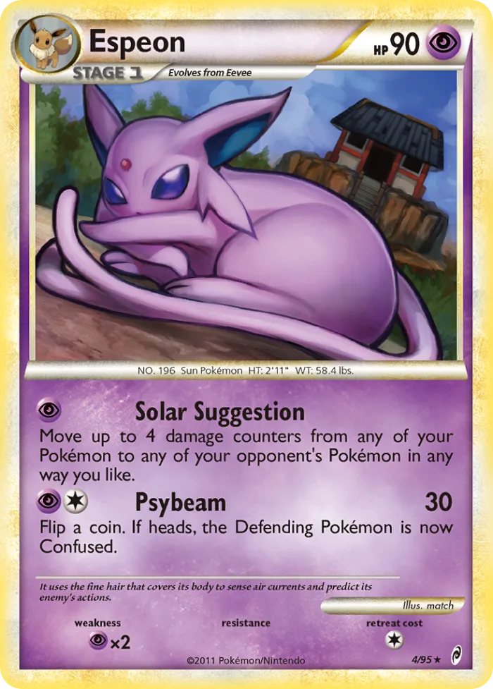 Espeon #4 Call of Legends Pokemon card