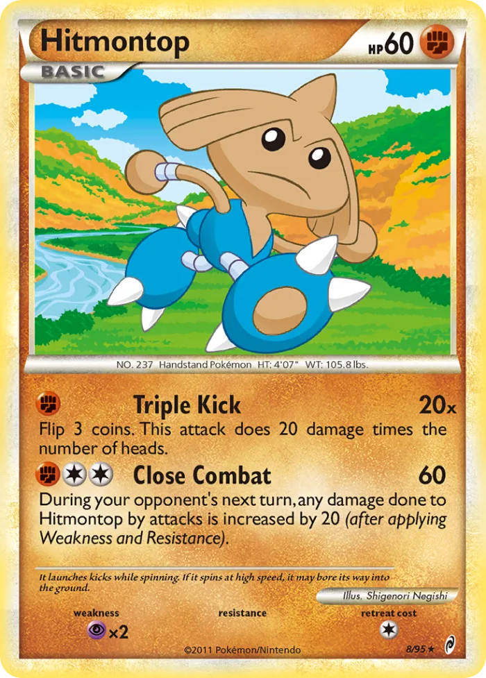 Hitmontop #8 Call of Legends Pokemon card
