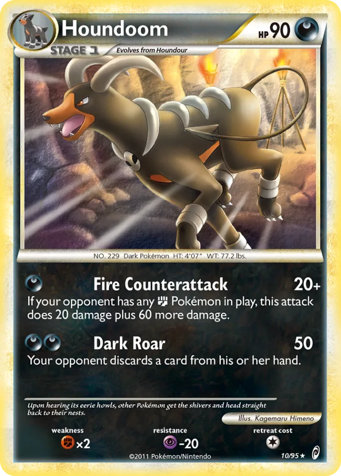 Houndoom #10 Call of Legends Pokemon card