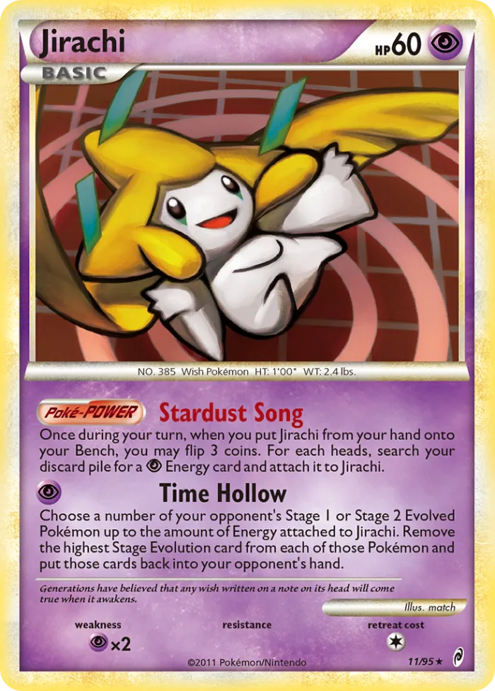 Jirachi #11 Call of Legends Pokemon card
