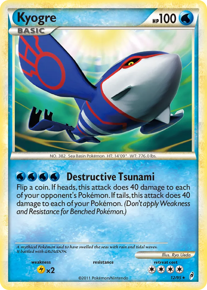 Kyogre #12 Call of Legends Pokemon card