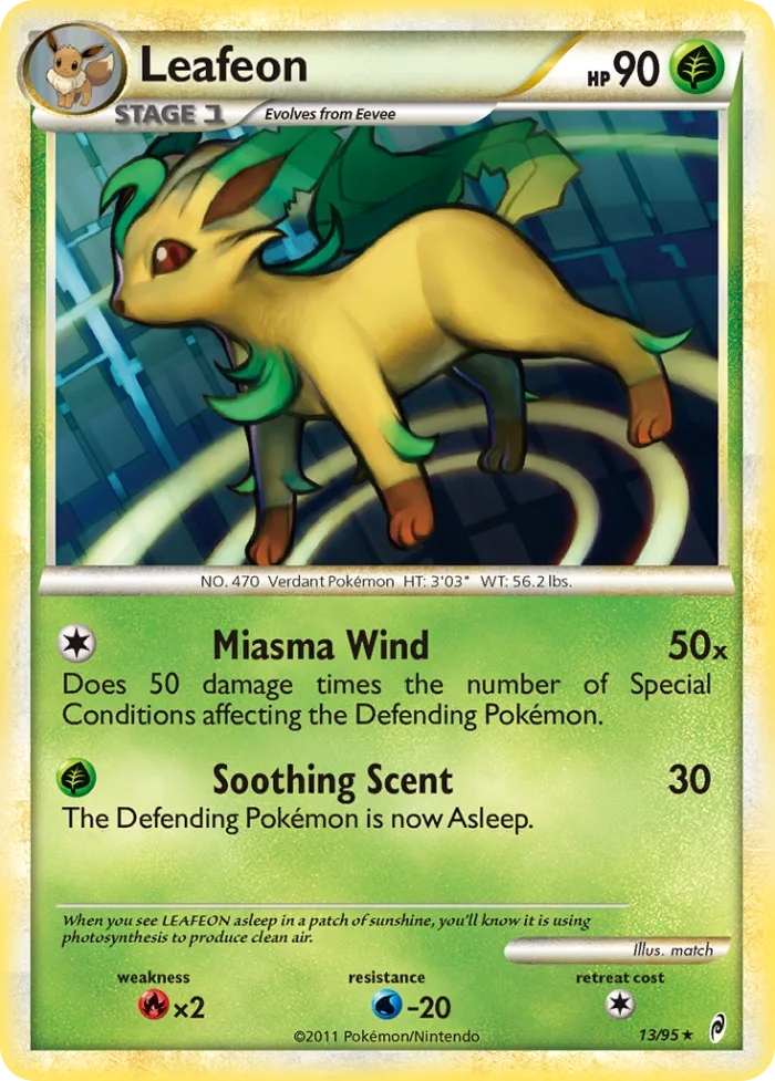 Leafeon #13 Call of Legends Pokemon card