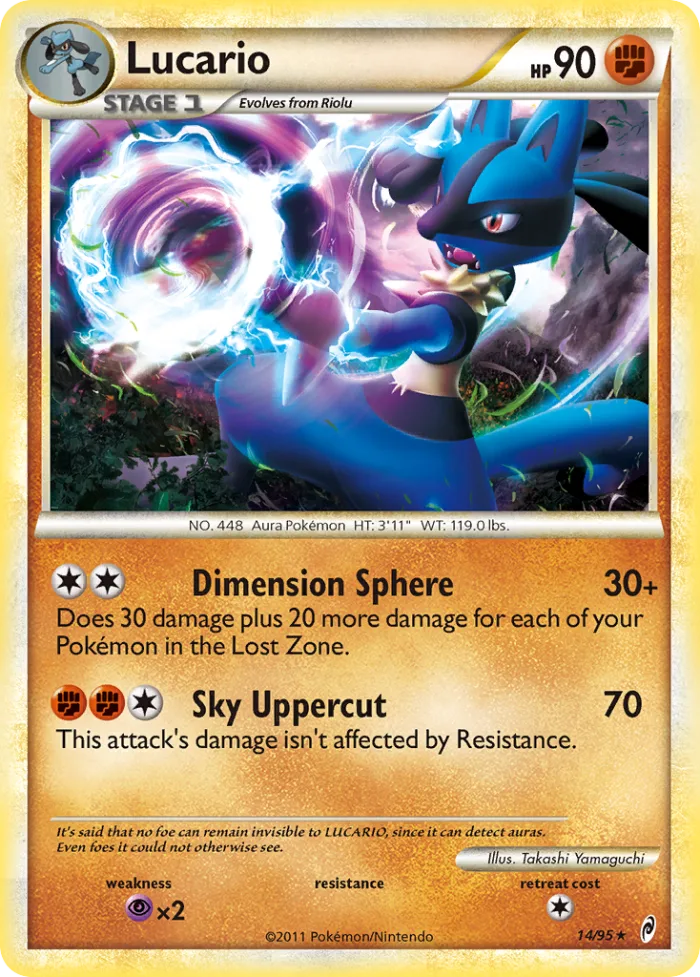 Lucario #14 Call of Legends Pokemon card