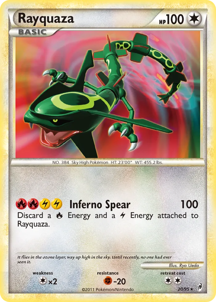 Rayquaza #20 Call of Legends Pokemon card